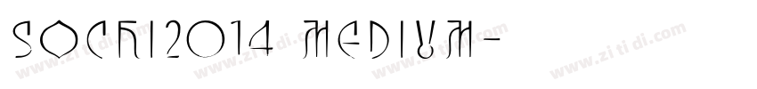 Sochi2014 Medium字体转换